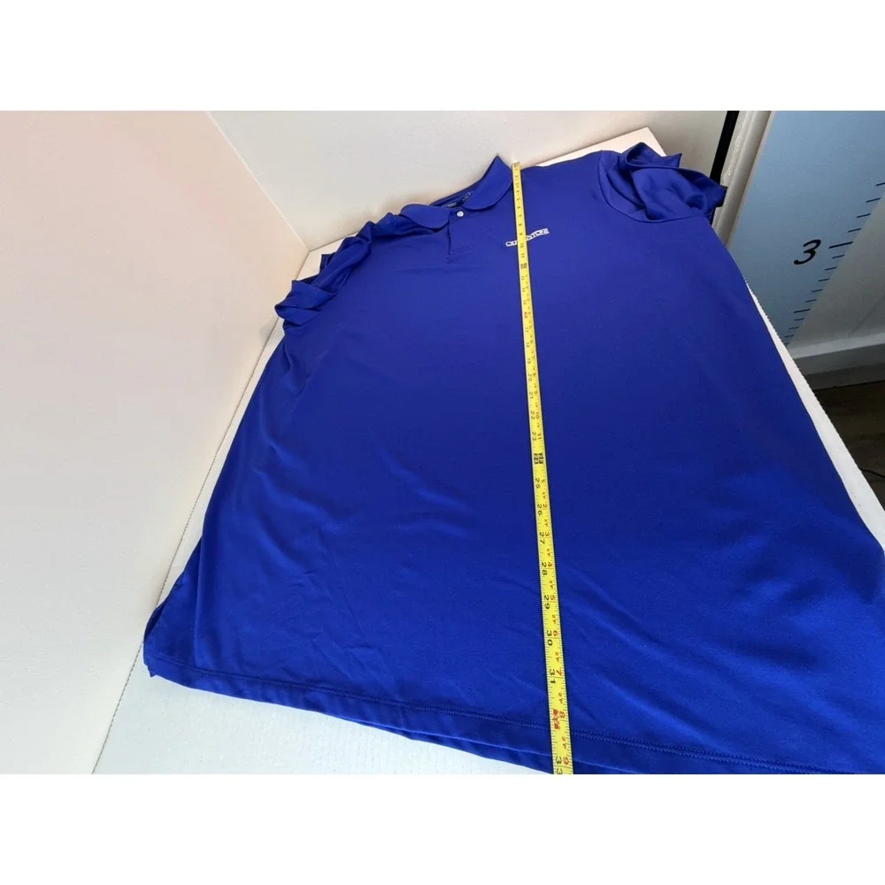 RLX Ralph Lauren Mens XXL Blue Golf Polo Shirt Athleisure Sport Casual Oldestone